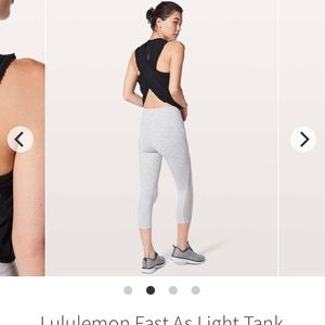 Lululemon fast as light (fringed) tank size 8